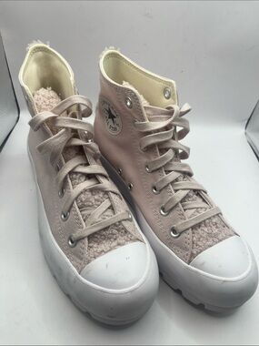 Converse High Top Sneakers in Light Blush Pink